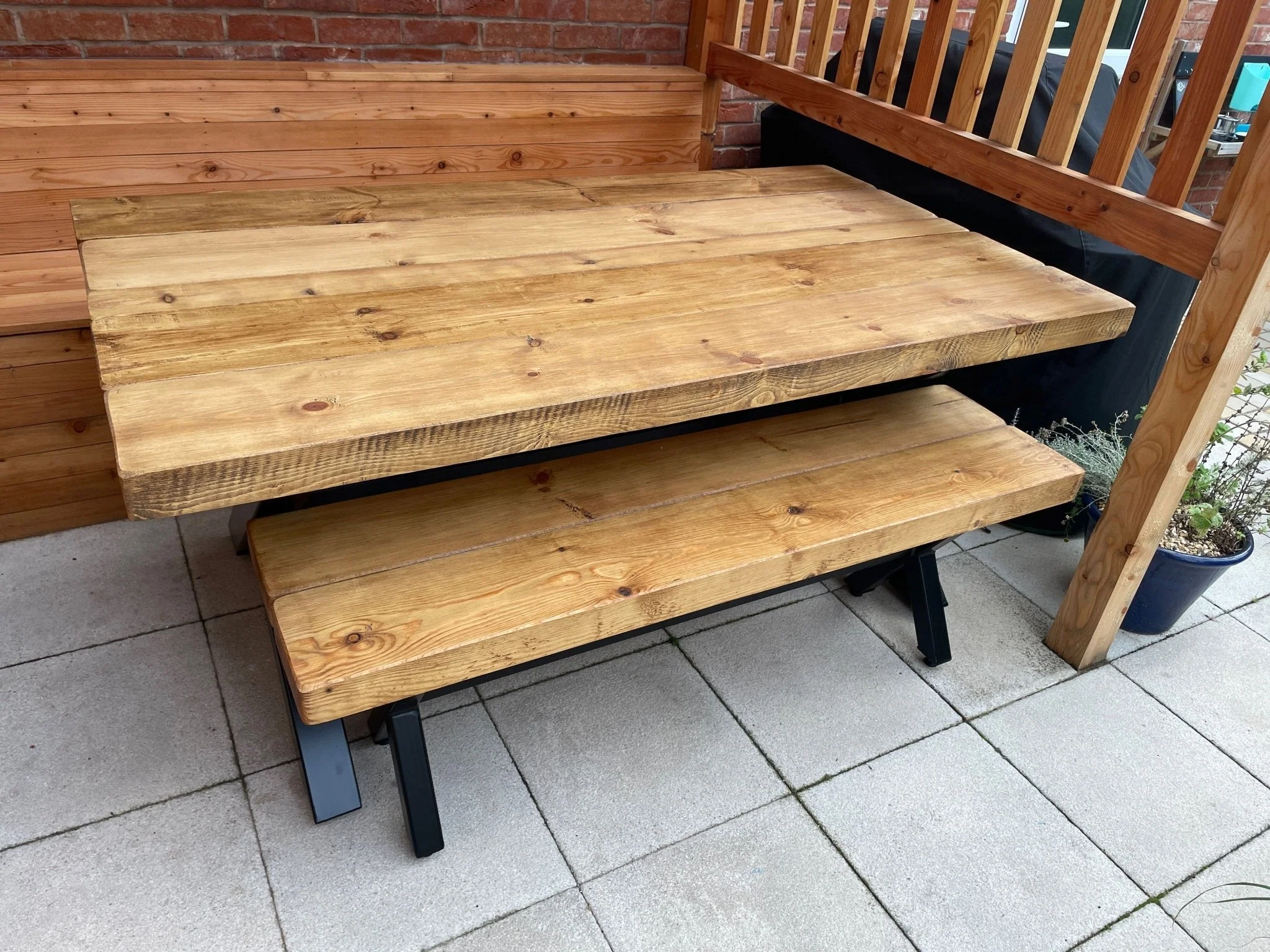 Chunky & Sturdy Outdoor Bench - Image 3
